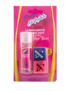 Lubricante intimo hot comestible 10ml mas dados  de sabores