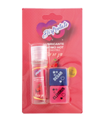 Lubricante intimo hot comestible 10ml mas dados  de sabores